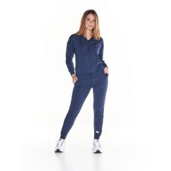 Bluza wygodna z kaptur na czas wolny na co dzień. Niebieskie bluzy damskie LEONE 1947 APPAREL, s, bez wzorów, z bawełny, sportowe, bez ramiączek, bez kaptura. W wyprzedaży za 286.28 zł.