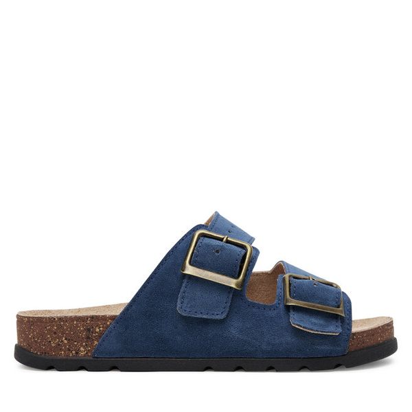 Klapki Panto Fino. Niebieskie klapki damskie Panto Fino, bez wzorów, bez obcasa, bez zapięcia. Za 149.99 zł.