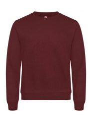 Clique Basic Roundneck bluza unisex, trwały materiał – burgundy. Czerwone bluzy damskie CLIQUE, m, bez wzorów, z bawełny, bez ramiączek, bez kaptura. Za 155.60 zł.