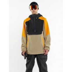 Kurtka snowboardowa męska Volcom Brighton Pullover. Brązowe kurtki sportowe męskie Volcom, na zimę, l, bez wzorów, bez kaptura, narciarskie. W wyprzedaży za 995.15 zł.