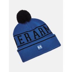 Czapka zimowa męska Under Armour ciepła z pomponem. Białe czapki męskie Under Armour, na zimę, bez wzorów. Za 69.99 zł.