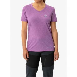 Koszulka szybkoschnąca damska Vaude Skomer Print T-Shirt III. Czerwone bluzki damskie Vaude, bez wzorów, sportowe, bez kołnierzyka, bez ramiączek. Za 151.99 zł.