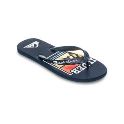 Klapki plażowe dla Mężczyzn JAVA ART Niebieski. Niebieskie klapki męskie Quiksilver, bez wzorów, z gumy, bez zapięcia. Za 59.99 zł.