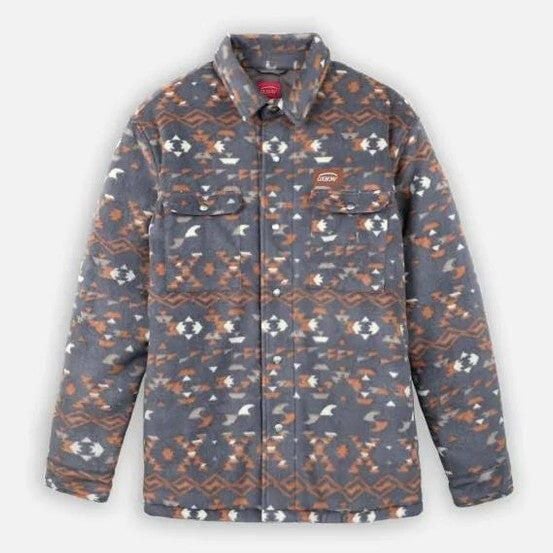 Koszula Oxbow Nomad Overshirt Grafitowa. Szare koszule męskie Oxbow, bez wzorów, bez kołnierzyka, bez ramiączek. Za 444.15 zł.