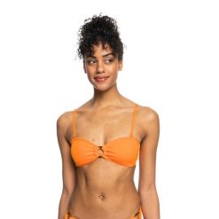 Góra od stroju kąpielowego ROXY Color Jam Bandeau. Zielone bikini Roxy, s, bez wzorów. Za 89.99 zł.