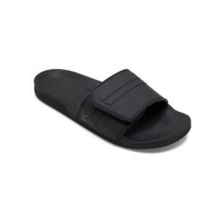 Klapki dla Mężczyzn RIVI SLIDE ADJUST. Czarne klapki męskie Quiksilver, bez wzorów, z syntetyku, bez zapięcia. Za 189.99 zł.
