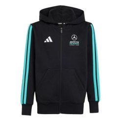 Bluza Z Kapturem Mercedes - Amg Petronas Formula 1 Team Dna Full Zip. Czarne bluzy damskie Adidas, bez wzorów, bez ramiączek, z kapturem. Za 239.00 zł.