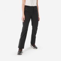 Spodnie turystyczne damskie Quechua SH500 Warm. Czarne spodnie sportowe damskie QUECHUA, na zimę, bez wzorów, z materiału, sportowe, trekkingowe. Za 249.99 zł.