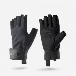 Rękawiczki na via ferrata Crag Black Diamond. Czarne rękawiczki męskie Black Diamond, bez wzorów, z materiału. Za 59.99 zł.