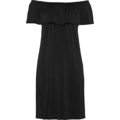 Sukienka shirtowa bonprix czarny. Czarne sukienki damskie bonprix, bez wzorów, bez kołnierzyka, bez ramiączek. Za 89.99 zł.