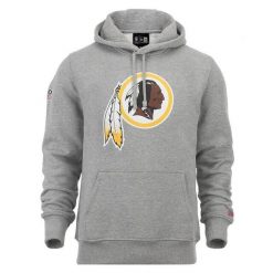 Bluza z kapturem Washington Commanders NFL. Szare bluzy męskie New Era, m, bez wzorów, bez ramiączek, z kapturem. W wyprzedaży za 259.75 zł.