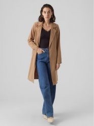 Vero Moda Trencz Billie Daisy 10281638 Brązowy Regular Fit. Brązowe płaszcze damskie Vero Moda, s, bez wzorów, z syntetyku, bez kołnierzyka, bez kaptura. Za 159.99 zł.