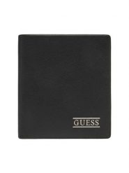 Guess Portfel SMNEBR LEA18 Czarny. Czarne portfele męskie Guess, z aplikacjami, ze skóry. Za 259.99 zł.