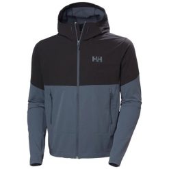 Kurtka wodoodporna z kapturem Helly Hansen Blaze Softshell. Szare kurtki męskie Helly Hansen, s, bez wzorów, z elastanu, z kapturem. Za 644.00 zł.