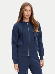 Guess Bluza W5YQ05 KBYE2 Granatowy Regular Fit. Niebieskie bluzy damskie Guess, l, z aplikacjami, z syntetyku, bez ramiączek, bez kaptura. Za 309.99 zł.