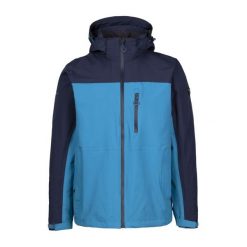 Trespass Curbridge - Męska kurtka przeciwdeszczowa Bondi Blue. Niebieskie kurtki męskie Trespass, na lato, m, bez wzorów, sportowe, bez kaptura. Za 333.99 zł.