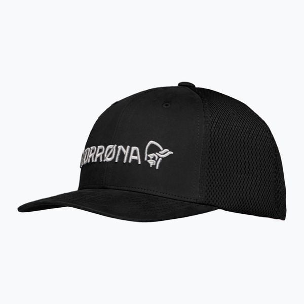 Czapka z daszkiem NORRONA Flexfit 3D. Czarne czapki damskie NORRONA, bez wzorów, z bawełny, eleganckie. Za 199.99 zł.