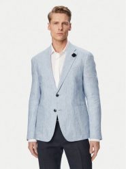 JOOP! Marynarka Hoverest 30102592 Niebieski jasny Slim Fit. Niebieskie garnitury męskie JOOP!, m, bez wzorów, ze lnu. Za 1,659.00 zł.