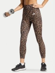 Adidas Legginsy Optime Essentials 3-Stripes KZ2520 Brązowy Slim Fit. Brązowe legginsy damskie Adidas, bez wzorów, z syntetyku. Za 219.99 zł.