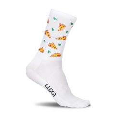 Skarpetki Rowerowe dla dorosłych LUXA Pizza Time. Białe skarpetki damskie LUXA, bez wzorów, z elastanu. Za 69.00 zł.