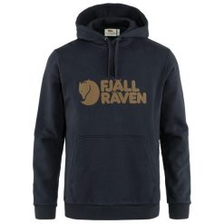Sweter męski Fjallraven Logo. Niebieskie swetry męskie Fjällräven, m, bez wzorów, z bawełny, eleganckie, bez kołnierzyka, bez ramiączek. Za 669.00 zł.