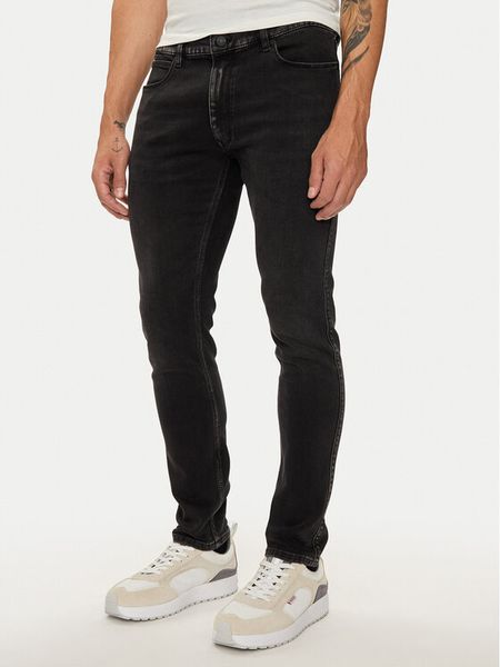 Hugo Jeansy 50522151 Czarny Extra Slim Fit. Czarne jeansy męskie Hugo, z bawełny. Za 469.99 zł.
