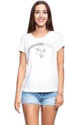 MUSTANG T SHIRT DAMSKI Alina C Print Cloud Dancer 1008934 2020. T-shirty damskie Mustang, s, bez wzorów, bez kołnierzyka, bez ramiączek. W wyprzedaży za 39.99 zł.