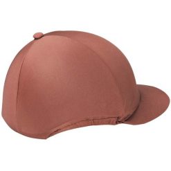 Nylonowa czapka do kasku jeździeckiego T de T. Brązowe czapki damskie T DE T, bez wzorów, z nylonu. Za 137.00 zł.