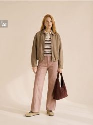 Jeansy wide leg z przeszyciami - fioletowy. Fioletowe jeansy damskie Sinsay, bez wzorów, z jeansu. Za 69.99 zł.