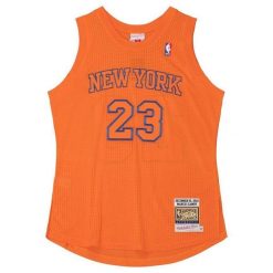 Koszulka New York Knicks Authentic Christmas Day Marcus Camby 2012/13. Brązowe bluzki damskie Mitchell & Ness, bez wzorów, z poliesteru, sportowe, bez kołnierzyka, bez ramiączek. Za 1,289.50 zł.