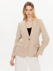 Weekend Max Mara Marynarka Nalut 2350410431 Beżowy Regular Fit. Brązowe marynarki i żakiety damskie Weekend Max Mara, bez wzorów, ze lnu, bez kołnierzyka, bez ramiączek. Za 1,249.00 zł.
