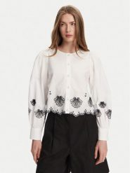 French Connection Koszula 72YNH Biały Regular Fit. Białe koszule damskie French Connection, xl, bez wzorów, z bawełny, bez kołnierzyka, bez ramiączek. Za 219.99 zł.