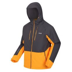 Kurtka turystyczna zimowa z membraną męska Highton Stretch III. Brązowe kurtki męskie Regatta, na zimę, l, bez wzorów, z materiału, z kapturem. Za 367.00 zł.