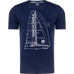 T-shirt NORTH SAILS. Niebieskie t-shirty męskie North Sails, bez wzorów, z bawełny, bez kołnierzyka, bez ramiączek. W wyprzedaży za 132.00 zł.