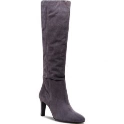 Kozaki HÖGL - 6-106622 Darkgrey 660. Szare kozaki damskie HÖGL, bez wzorów, z materiału, bez obcasa, bez zapięcia. W wyprzedaży za 499.00 zł.