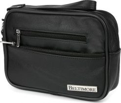 Beltimore Saszetka męska skórzana do ręki na dokumenty Beltimore G23. Saszetki i nerki męskie Beltimore, bez wzorów. Za 99.99 zł.