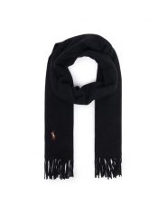 Polo Ralph Lauren Szal 449891308001 Czarny. Czarne rękawiczki damskie Polo Ralph Lauren, bez wzorów, z wełny. Za 599.99 zł.