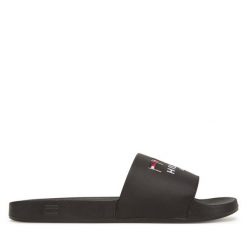 Klapki Tommy Hilfiger. Czarne klapki męskie Tommy Hilfiger, bez wzorów, bez zapięcia. Za 119.99 zł.