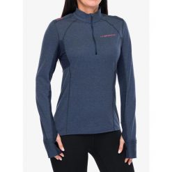 Bluza do biegania damska La Sportiva Swift Long Sleeve. Niebieskie bluzy damskie La Sportiva, bez wzorów, bez ramiączek, bez kaptura. Za 346.49 zł.