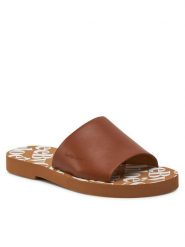 See By Chloé Klapki SB38211A Brązowy. Brązowe klapki damskie See By Chloé, bez wzorów, ze skóry, bez obcasa, bez zapięcia. Za 889.99 zł.
