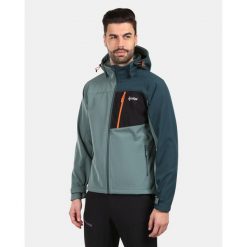 Męska kurtka softshell Kilpi ONTAVIO-M. Zielone kurtki męskie Kilpi, m, bez wzorów, z softshellu, bez kaptura, trekkingowe. Za 422.05 zł.
