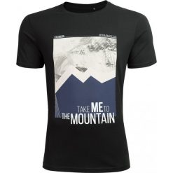 T-shirt męski TSM626 - głęboka czerń - Outhorn. T-shirty męskie Outhorn, m, bez wzorów, z materiału, bez kołnierzyka, bez ramiączek. W wyprzedaży za 29.99 zł.