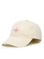 Calvin Klein Czapka z daszkiem LV04K5027G Beżowy. Brązowe czapki damskie Calvin Klein, bez wzorów, z bawełny. Za 129.99 zł.