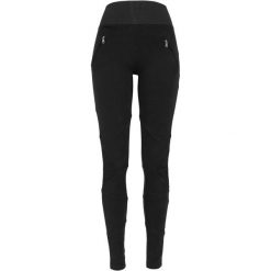 Legginsy Damskie Interlock Z Wysoką Talią. Czarne legginsy damskie Urban Classics, bez wzorów. Za 137.99 zł.
