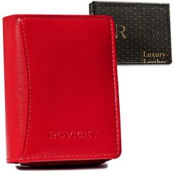 Portfel skórzany Rovicky czerwony R-RD-34-GCL Red. Czerwone portfele damskie ROVICKY, ze skóry. Za 51.99 zł.