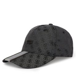 Czapka z daszkiem Guess. Szare czapki damskie Guess, z aplikacjami. Za 199.99 zł.