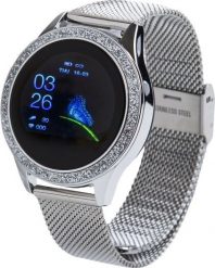 Smartwatch Oromed Oro Smart Crystal Srebrny (ORO-SMART CRYSTAL SILVER). Szare zegarki smartwatch OROMED, bez wzorów. Za 199.12 zł.