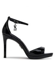 Steve Madden Sandały Evers Heeled s SM11003574 Czarny. Czarne sandały damskie Steve Madden, bez wzorów, ze skóry, bez obcasa, na szpilce, bez zapięcia. Za 399.99 zł.