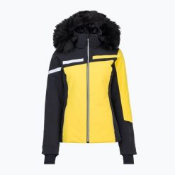 Kurtka narciarska damska CMP. Żółte kurtki sportowe damskie CMP, na zimę, bez wzorów, bez ramiączek, bez kaptura, narciarskie. Za 1,029.00 zł.