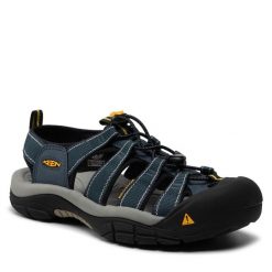 Sandały Keen. Niebieskie buty zimowe męskie Keen, bez wzorów, sportowe, bez zapięcia. Za 309.99 zł.